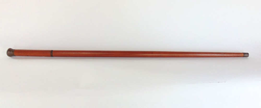 An interesting prohibition walking stick, the knop unscrews to reveal a small goblet with a larger - Image 2 of 2