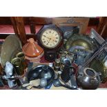 A very large collection of miscellaneous items to include Seth Thomas drop dial wall clock,