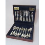 A Viners gilt silver collection 58 piece canteen