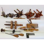 A comprehensive collection of antique and later woodworking tools to include planes and other hand