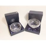 Two Stuart crystal bowls, each with presentation case