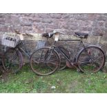 Two vintage cycles, Raleigh (Gents model) and BSA (Ladies model)