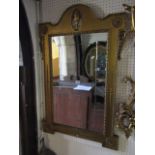 A Regency style pier glass, the gilded frame with acanthus, urn and other detailed decoration