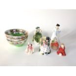 A collection of six Royal Doulton figures, Christening Day HN3210, Buttercup HN2309, Sweet Dreams