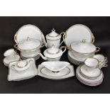 A quantity of Bavarian K & A Krautheim dinner and tea wares with black and gilt border decoration
