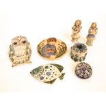 A collection of studio pottery wares by Sheila Ann Alderson of Chew Magna, Bristol comprising a