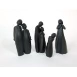 A collection of Royal Doulton figures from the Images series all with matt black glaze -