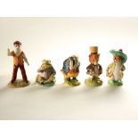 Two Beswick Beatrix Potter figures, The Amiable Guinea Pig and Jeremy fisher, together with three