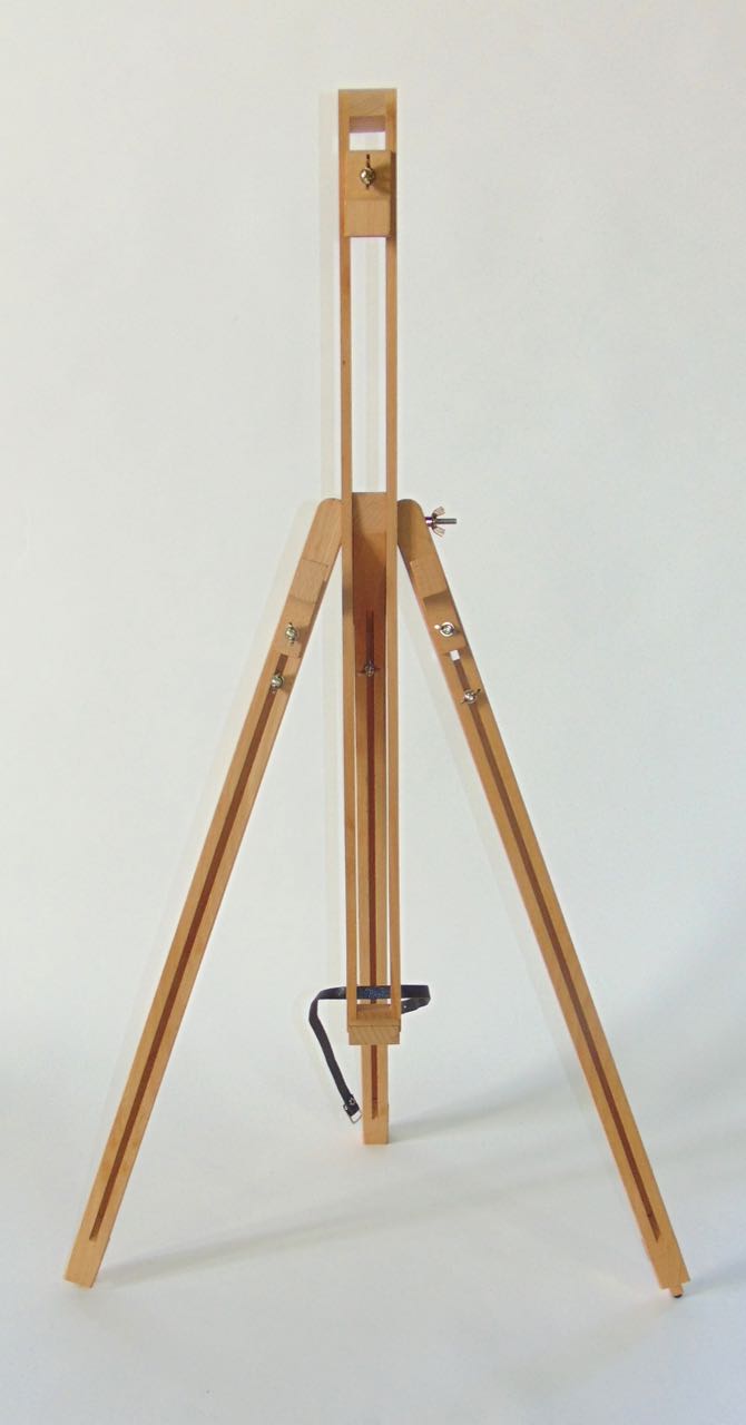 A tall artist dummy, upon a plinth base, 55cm high; together with an artists easel, an arched slim - Image 2 of 2