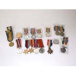 A Collection of British First and Second World War medals, 4 Victory medals, 5 1914-18 war medals,