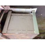 A Halberg heavy duty industrial work bench in steel - Humphries & Glasgow Ltd, 185cm long x 92cm