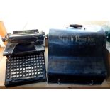 Smith Premiere typewriter, with tin case