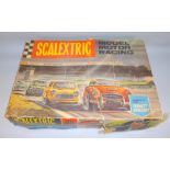 1960'S SCALEXTRIC SET 65 MODEL MOTOR RACING SET (INCOMPLETE), BOXED TOGETHER WITH SOME ACCESSORIES