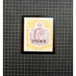 EDWARD VII 500 DOLLAR STAMP CIRCA 1910 (OPTD) SPECIMEN