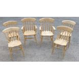 SIX CHAIRS INCLUDING TWO CARVERS