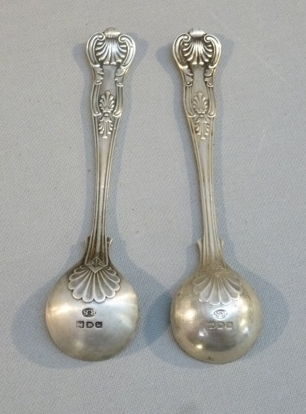 GEORGE III IRISH OLD ENGLISH THREAD PATTERN SAUCE LADLE BY JAMES SCOTT, DUBLIN 1790, CONTINENTAL - Bild 3 aus 3