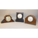 THREE EARLY C20th MANTEL TIMEPIECES