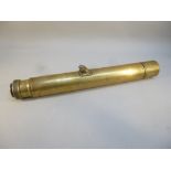 A BRASS G.S TELESCOPE x 8 1870 BY W. WATSON & SON Ltd, LONDON 1918, ALSO STAMPED "REPAIRED BY W.