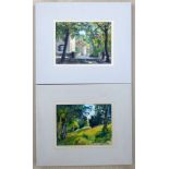 STUART STANLEY, ASGFA, "VERFEIL SUR SEYE, FRANCE", 2013, OIL ON BOARD (15 cm x 20 cm) AND "