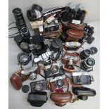 ZEISS IKON CONTAFLEX 35 mm CAMERA, VOIGTLANDER VITO 35 mm CAMERA, CANON BARONET CAMERA, ALL CASED,