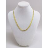 A 9ct GOLD 'OXO' NECKLACE STAMPED 375 ITALY, LENGTH 45.5 cm (25.2g)