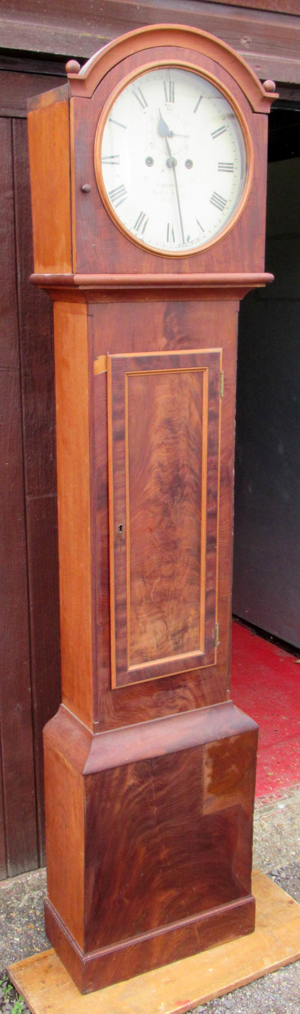 A C19th IRISH LONGCASE CLOCK WITH A CIRCULAR DIAL INSCRIBED "GARDNER GRAFTON STREET, DUBLIN" WITH - Image 12 of 12