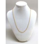 9ct GOLD ROLO CHAIN NECKLACE, LENGTH 50 cm (4.0g)