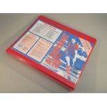 AN ALDERSHOT FOOTBALL CLUB MEMORABILIA FOLDER CONTAINING 28 VARIOUS MATCH PROGRAMMES FROM 1942-1944