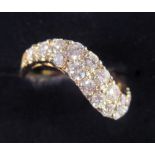 A 12kt GOLD AND DIAMOND (1ct approx.) RING, RING SIZE R (3.9g)