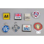 FINA MOTOR CLUB CAR BADGE BY PINCHES, LONDON, THREE RAC CAR BADGES, 'BEHOLD ST CHRISTOPHER AND GO