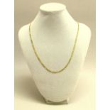 14ct GOLD 'FIGARO' NECKLACE, LENGTH 54 cm (10.4g)