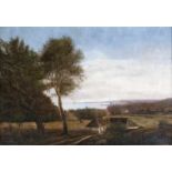 Johannes Boesen (Kopenhagen 1847 - Hellerup 1916) Blick über eine Bucht Öl/Lw., 45 x 63,5 cm, r.