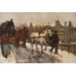 George Hendrik Breitner (Rotterdam 1857 - Amsterdam 1923) Auf einer Brücke in Amsterdam Wohl 1923,