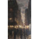 Franz Helfferich (Den Haag 1871 - Den Haag 1941) Belebte Straße Öl/Lw., 93 x 57,5 cm, l. u. sign. u.