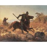 Johann Baptist Zwecker (Frankfurt 1814 - London 1876) Don Quijote Öl/Lw., 71 x 91 cm, l. u. sign. u.