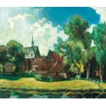 Arthur Illies (Hamburg 1870 - Lüneburg 1952) Kloster Lüne 1943/44, Öl/Hartfaser, 100 x 120 cm, l. u.