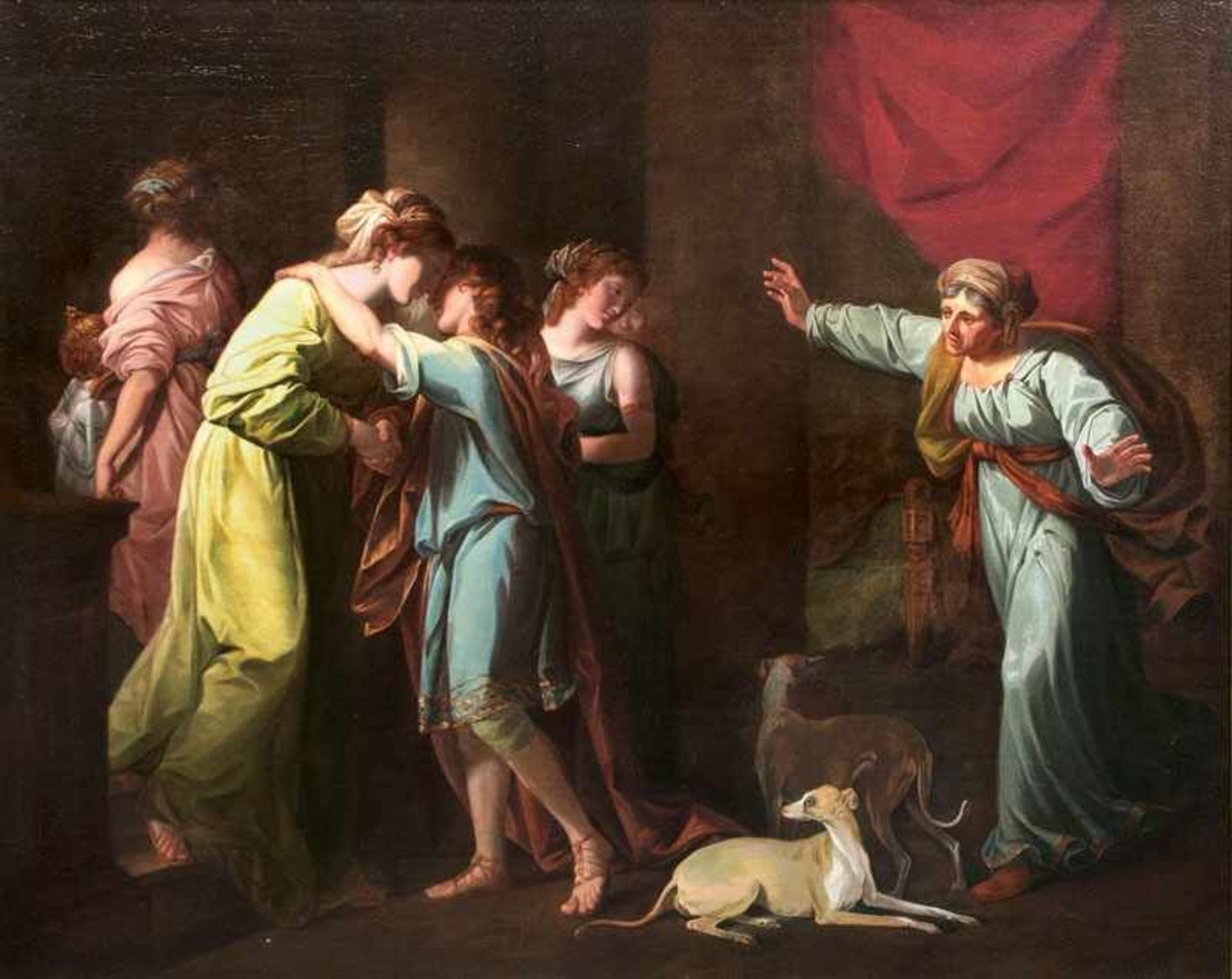 Angelica Kauffmann (Chur 1741 - Rom 1807), Umkreis Die Rückkehr des Telemach Öl/Lw., 100,5 x 126 cm,