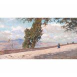 Francesco Gioli (San Frediano a Settimo 1846 - Florenz 1922) Landschaft bei Volterra Öl/Lw., 30 x 54
