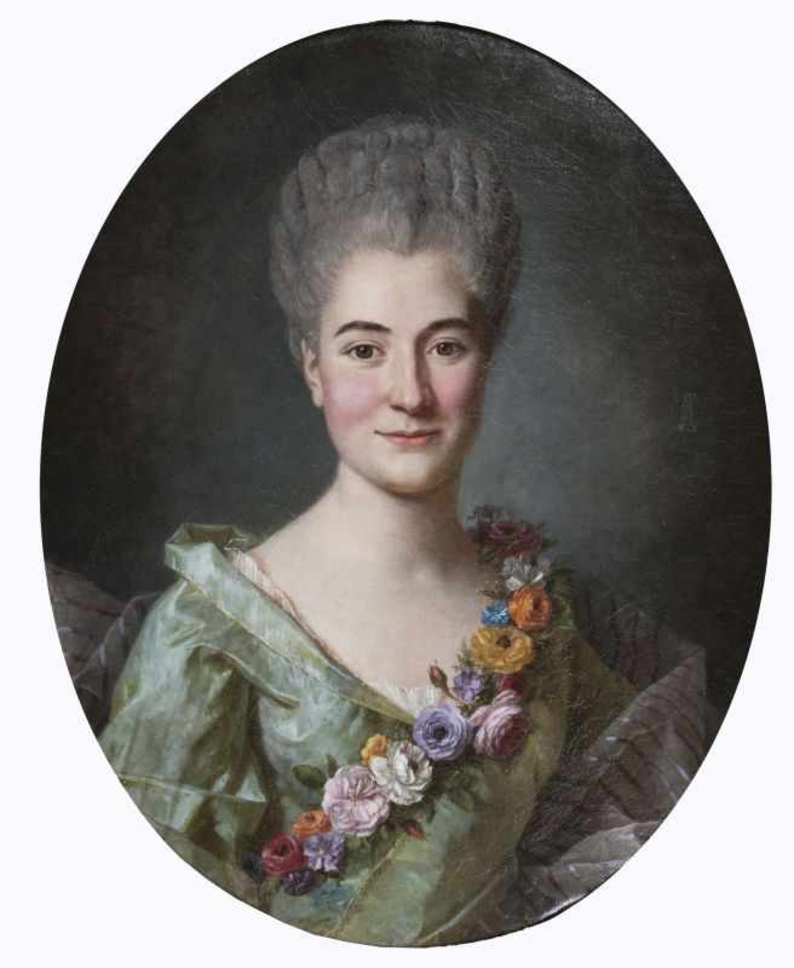 Alexander Roslin (Malmö 1718 - Paris 1793), zugeschr. Bildnis einer Dame Öl/Lw., 66,5 x 57 cm,