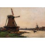 Hippolyte Camille Delpy (Joigny 1841 - Paris 1910) Mühlen am Fluß Öl/Holz, 22,5 x 32,5 cm, r. u.