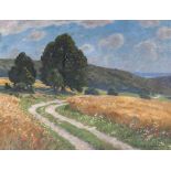 Hans Richard von Volkmann (Halle 1860 - Halle 1927) Sommerlandschaft Öl/Lw., 60,5 x 80,5 cm, r. u.