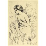 PIERRE-AUGUSTE RENOIR - Baigneuse debout, a Mi-Jambes