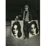 EVELYN HOFER - Andy Warhol with His Painting of Liz