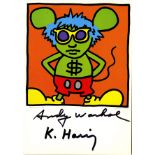 KEITH HARING & ANDY WARHOL - Andy Mouse I, Homage to Warhol