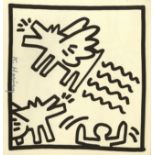 KEITH HARING - Barking Angel Dog