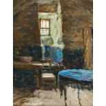 Robert McGown Coventry (Scottish 1855-1914) BLUE INTERIOR signed and inscribed 'A.R.S.A' oil on