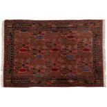 A KURDI RUG, WEST PERSIA, MODERN the rose field with an overall design of multicoloured trees,