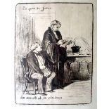 Honore Daumier (French 1808-1879) LAWYERS AND CLIENTS lithograph, signed and numbered 109/500 in