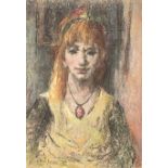 Alexander Rose-Innes (South African 1915-1996) PORTRAIT OF A YOUNG WOMAN signed pastel on paper 56