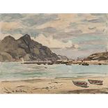Robert Broadley (South African 1908-1988) HOUT BAY HARBOUR signed oil on board 30 by 40cm